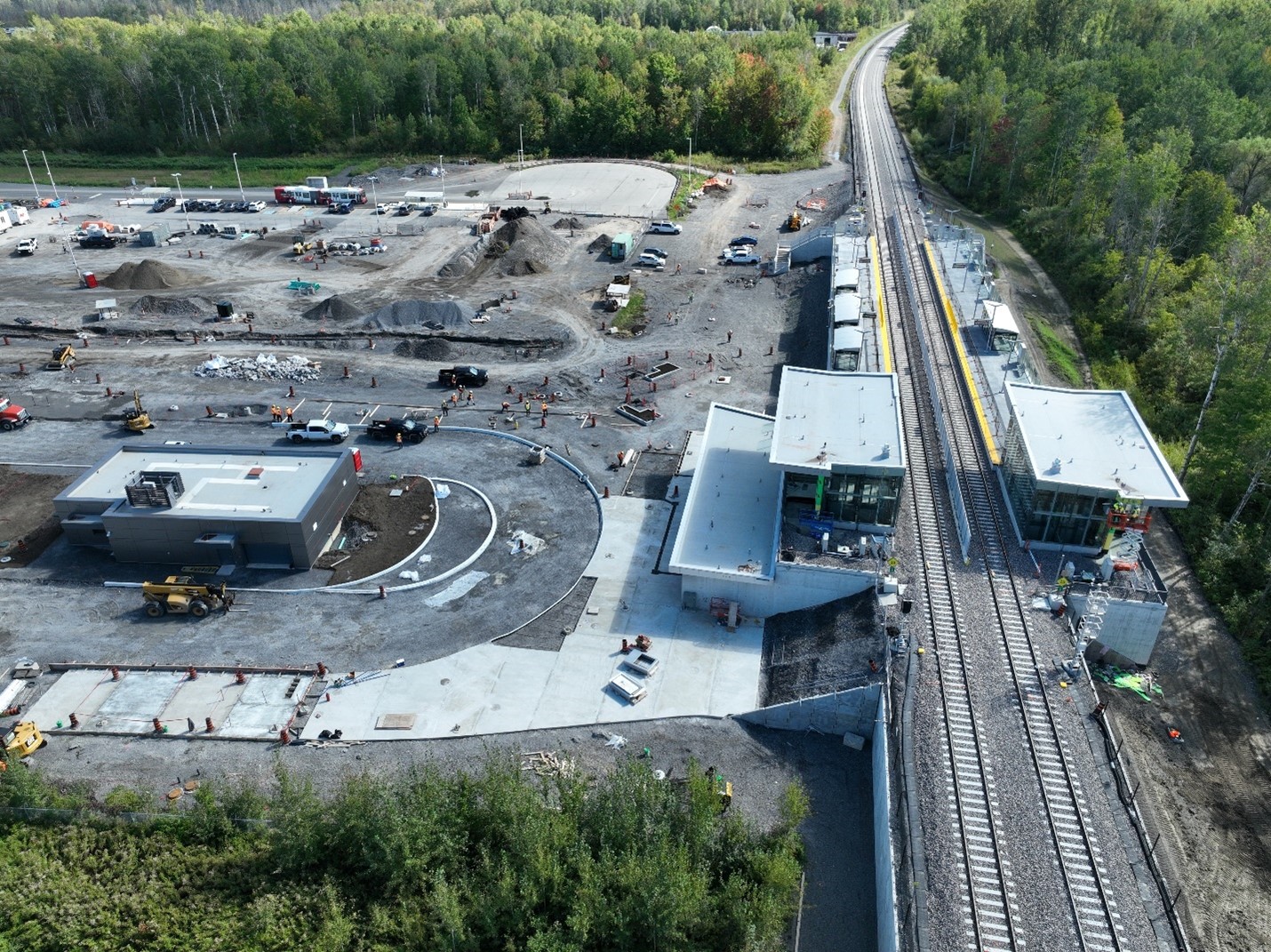 Construction continues on Leitrim Station and the Park & Ride lot.