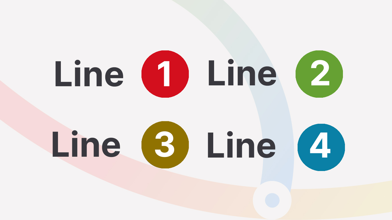 Graphic of line colours
