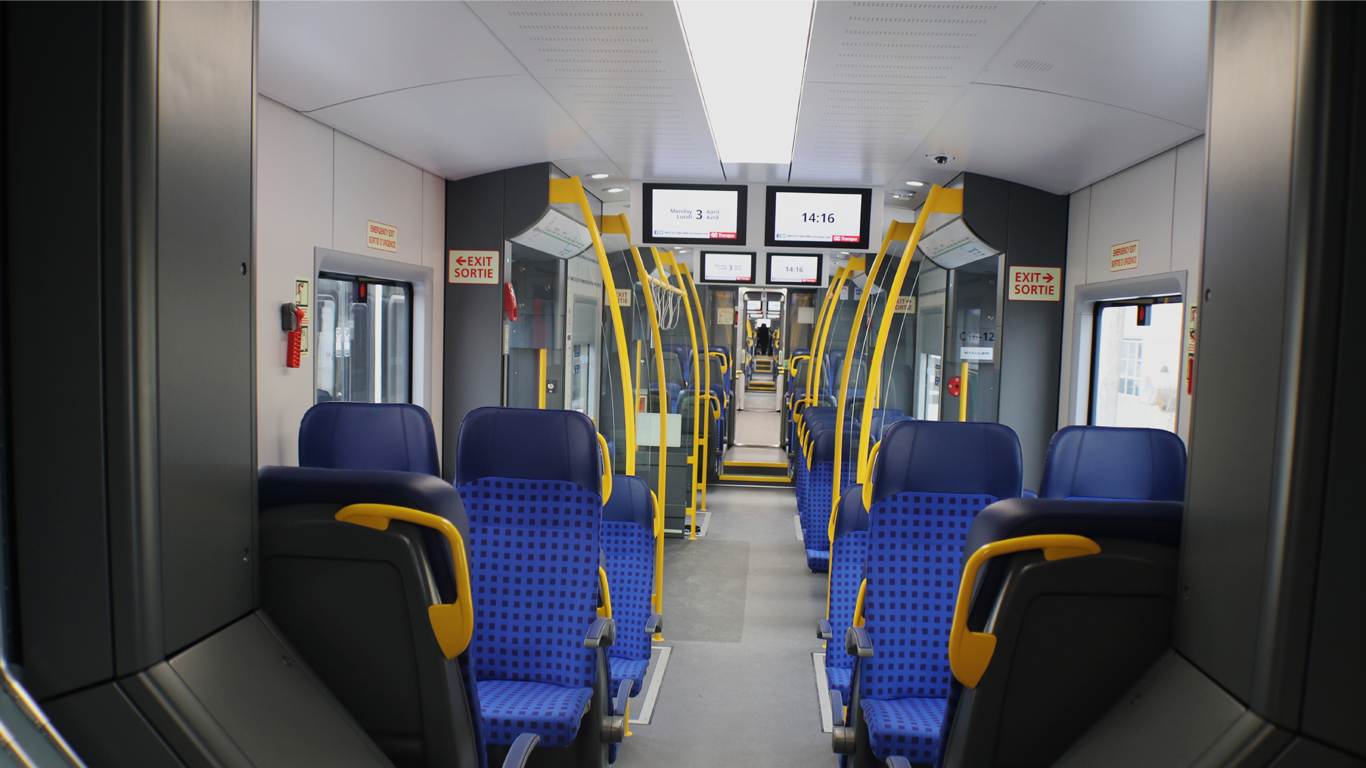 Image de l'intérieur du nouveau train FLIRT