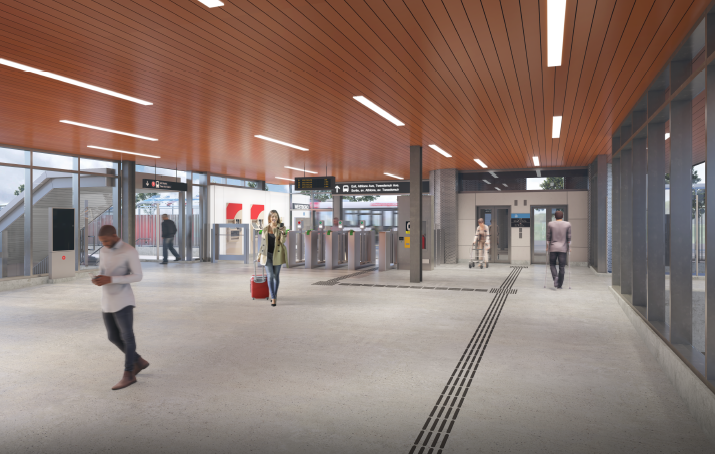 Photo representing Westboro Station interior and concourse.