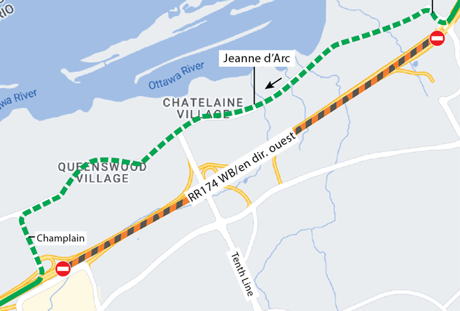 Image - Multiple east-end bus routes affected by Highway 174 and other Orléans road closures